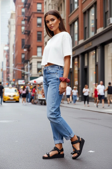 Zapatillas ligeras Sandalias plataforma Big Star FF274A349 color negro