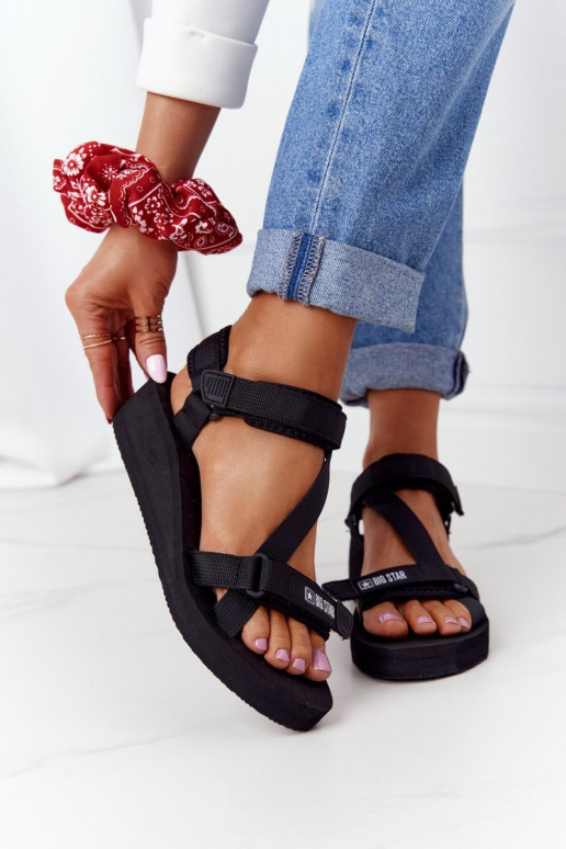 Zapatillas ligeras Sandalias plataforma Big Star FF274A349 color negro