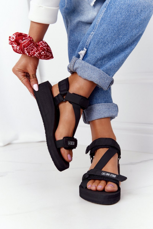 Zapatillas ligeras Sandalias plataforma Big Star FF274A349 color negro