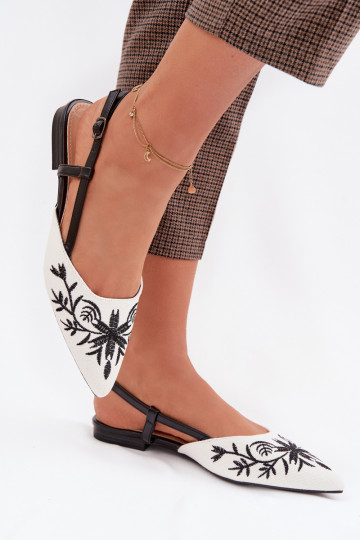 Sandalias de mujer con hebillas planas color negro Grelia