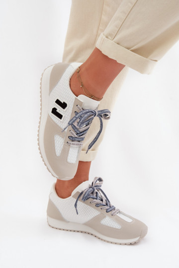 Zapatillas modelo zapatos. Femenino Con decoraciones atándosem color gris Henira