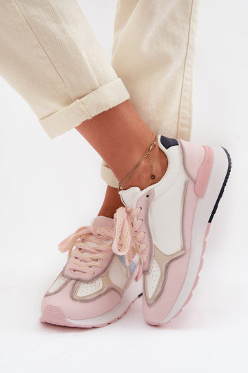 Zapatillas deportivas de mujer de cuero sintético color rosa Kelira 2