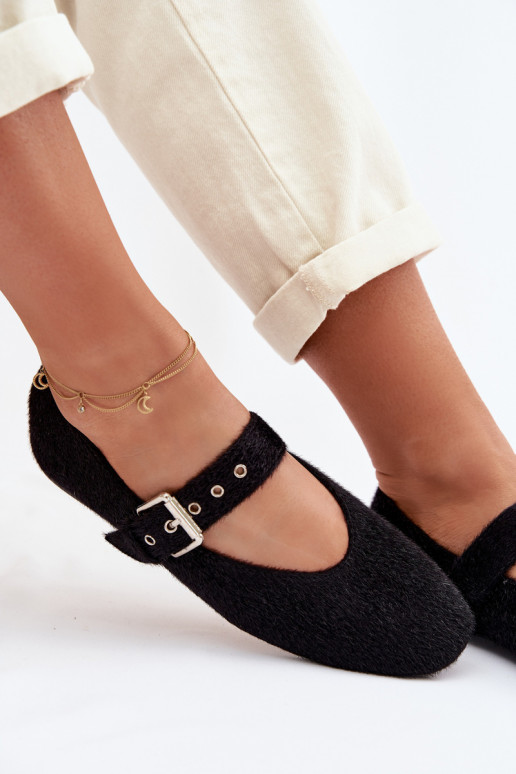 bailarinas Femenino con correas de color negro Pamira