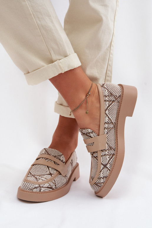 mocasines de mujer Estampado beige Barisa