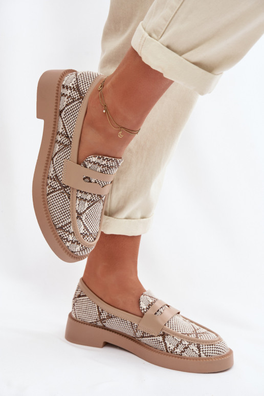 mocasines de mujer Estampado beige Barisa