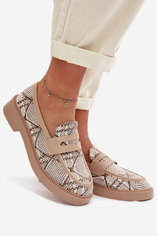 mocasines de mujer Estampado beige Barisa