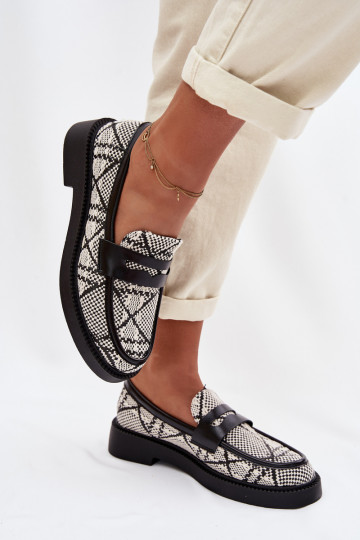 mocasines de mujer Estampado de color negro Barisa
