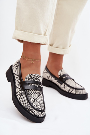 mocasines de mujer Estampado de color negro Barisa 2
