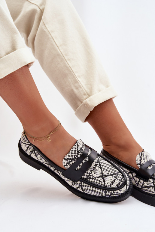 mocasines de mujer Estampado de color negro Barisa