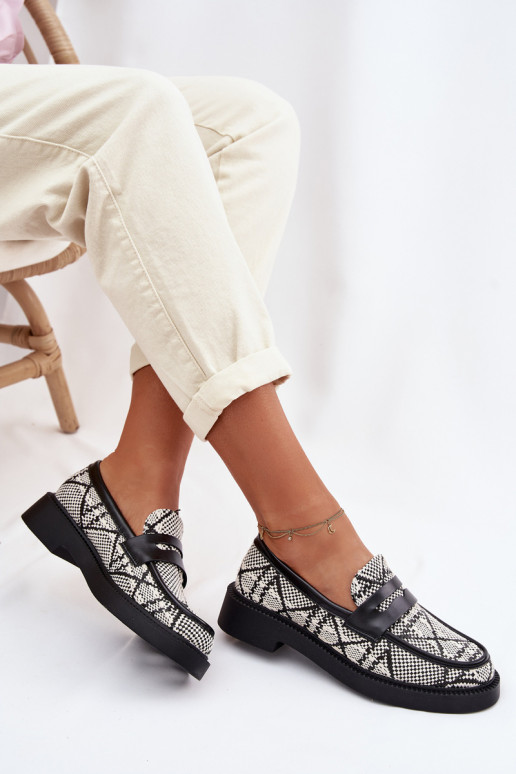 mocasines de mujer Estampado de color negro Barisa