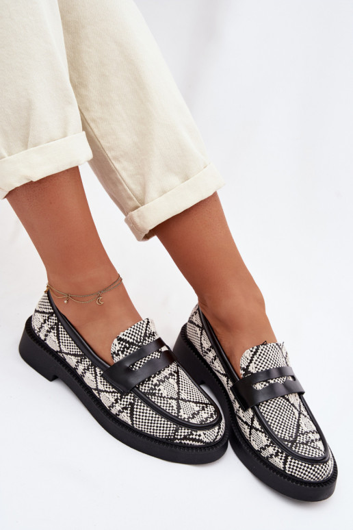 mocasines de mujer Estampado de color negro Barisa