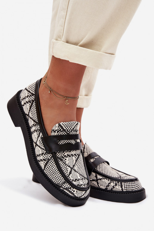 mocasines de mujer Estampado de color negro Barisa