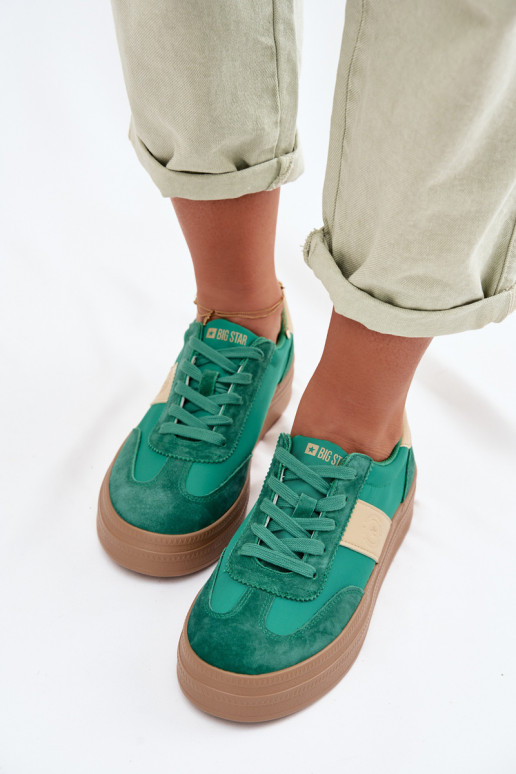 de gamuza Zapatillas modelo zapatos. Femenino Big Star TT274163 color verde