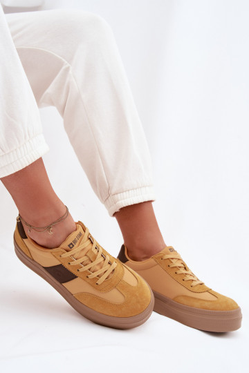 Zapatillas deportivas de ante de mujer Big Star TT274166 color amarillo