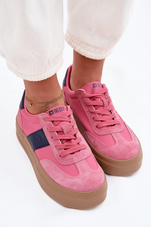 de gamuza Zapatillas modelo zapatos. Femenino Big Star TT274164 color rosa