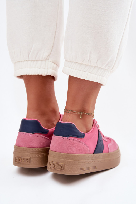 de gamuza Zapatillas modelo zapatos. Femenino Big Star TT274164 color rosa