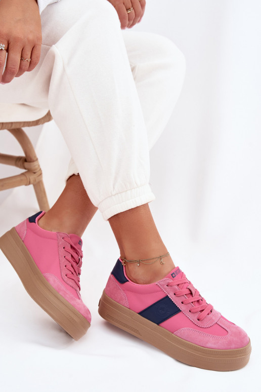 de gamuza Zapatillas modelo zapatos. Femenino Big Star TT274164 color rosa