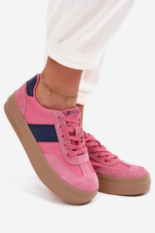 de gamuza Zapatillas modelo zapatos. Femenino Big Star TT274164 color rosa