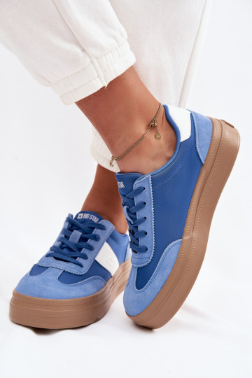 Zapatillas deportivas de ante de mujer Big Star TT274165 color azul