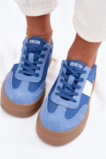 Zapatillas deportivas de ante de mujer Big Star TT274165 color azul 2