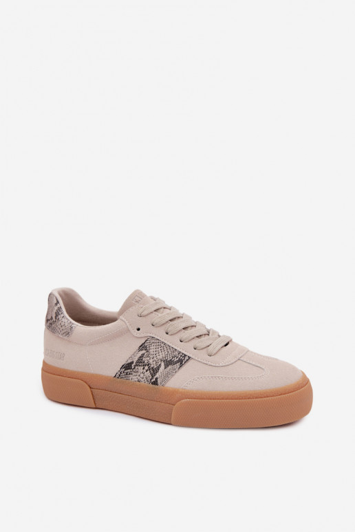 Zapatillas modelo zapatos. Femenino Ze ENstaAkami piel de serpiente Big Star TT274299 color gris