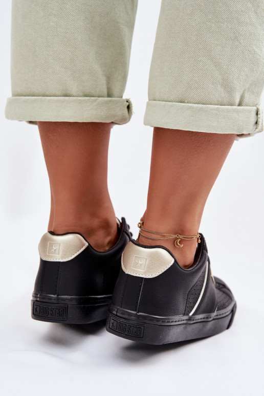 Zapatillas modelo zapatos. Femenino con elementos calados Big Star TT274290 de color negro