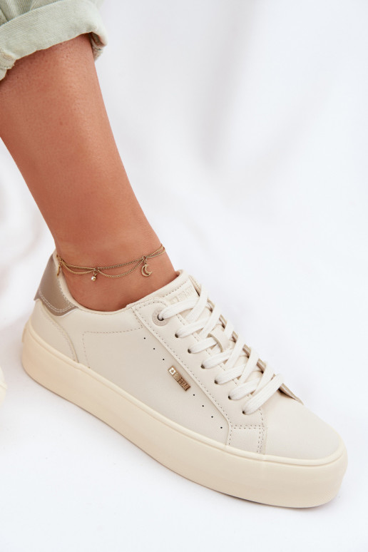 Zapatillas modelo zapatos. con una plataforma Big Star TT274806 beige