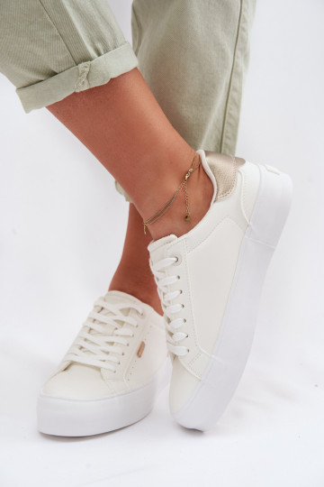 Zapatos deportivos con plataforma Big Star TT274805 color blanco
