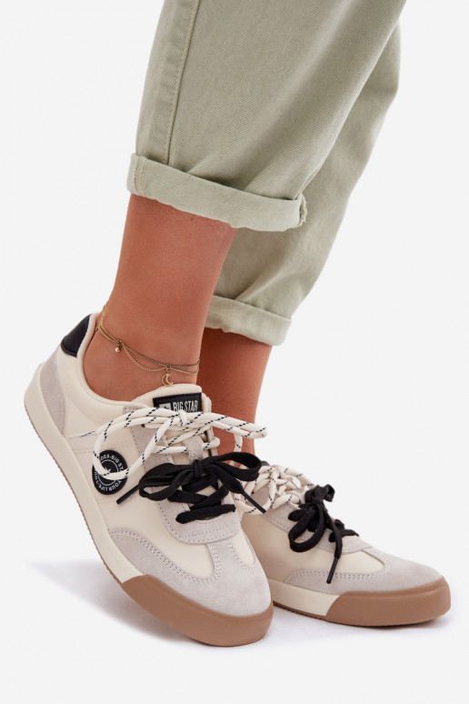 Zapatillas modelo zapatos. FemeninoPodAójnym atándosem Big Star TT274168 beige