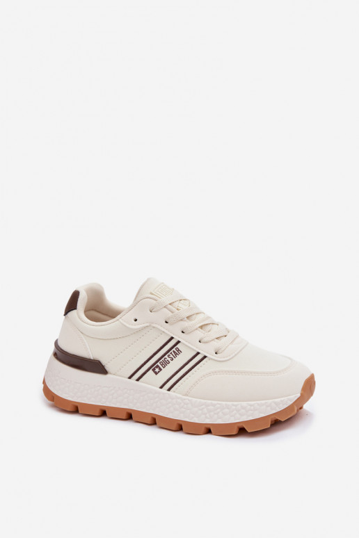 Zapatillas modelo zapatos. Femenino con una plataforma Big Star TT274881 Hi-Poly System beige