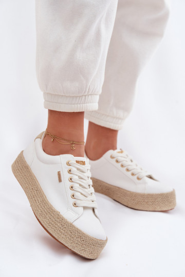 zapatos casuales Alpargatas con una plataforma Big Star TT274349 el color blanco 2