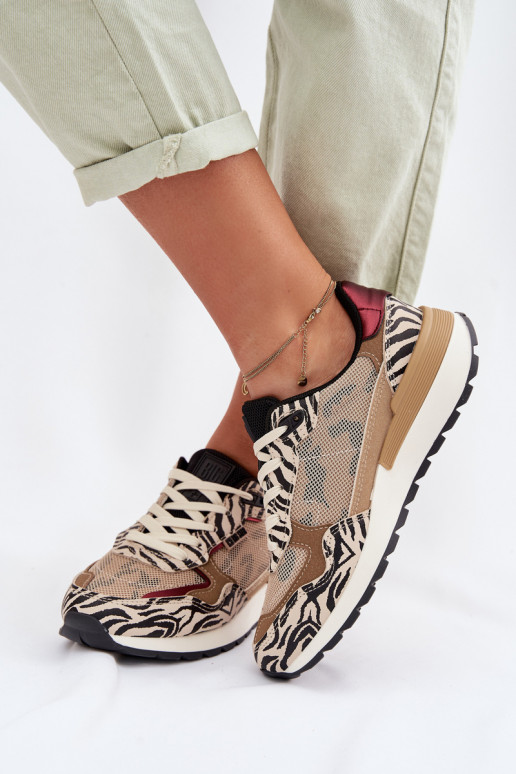 zapatillas Zapatillas modelo zapatos. Femenino Estampado Big Star TT274333 beige