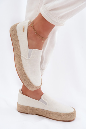Espadrilles con plataforma Big Star TT274090 color marfil