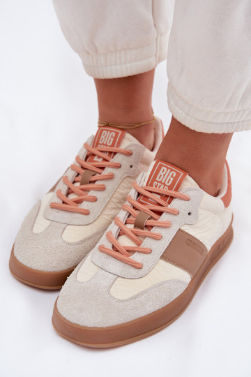 Zapatos deportivos de ante para mujer Big Star TT274725 color arena