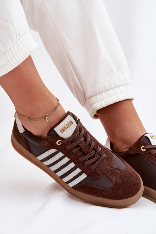 Zapatillas modelo zapatos. FemeninoActivadoturalnej Skóry I de gamuzau Big Star TT274715 CzekoladoAe