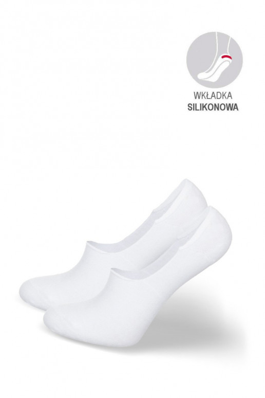 calcetines de hombre Micropies de página BaAełniane el color blanco