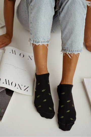 Medias Femenino Liście de color negro