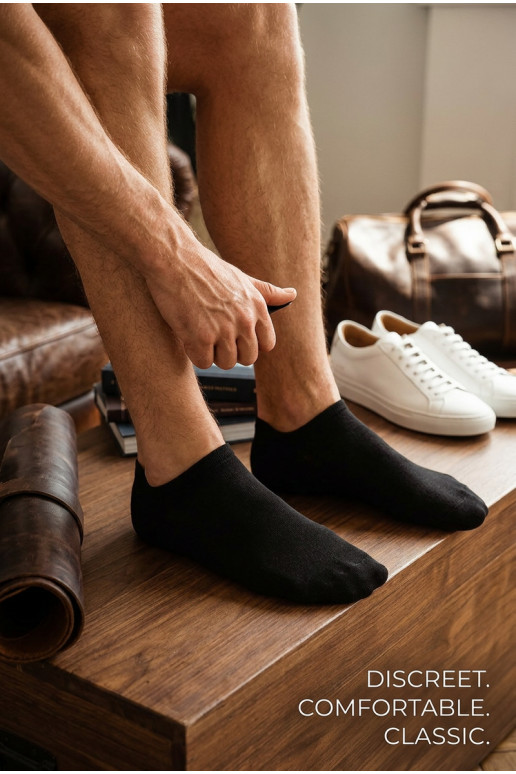 calcetines de hombre Stopki ULTRA CIENKIE de color negro