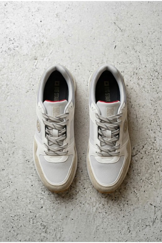 Zapatillas modelo zapatos. para los hombres con una plataforma Big Star TT174032 Blanco-color azul