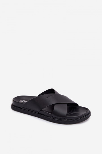 Zapatillas de cuero para hombres Big Star TT174217 color negro