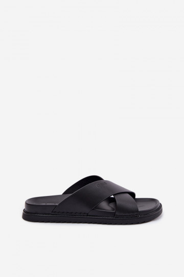 Zapatillas de cuero para los hombres Big Star TT174217 de color negro 2