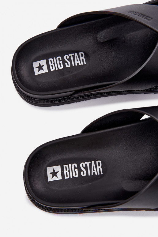 Zapatillas de cuero para los hombres Big Star TT174217 de color negro