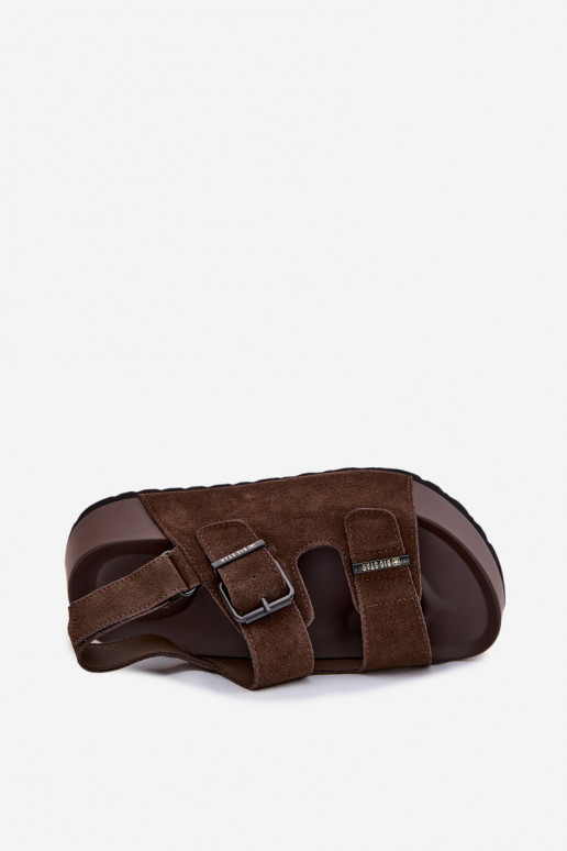 Sandalias de ante con una plataforma Big Star TT274236 CzekoladoAe