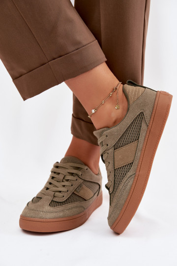 Zapatillas modelo zapatos. Femenino Big Star TT274761 de color caqui