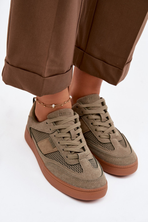 Zapatillas modelo zapatos. Femenino Big Star TT274761 de color caqui