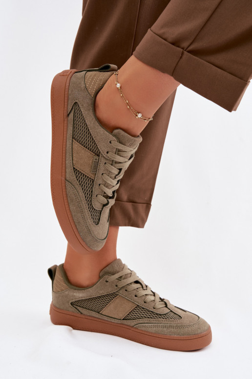 Zapatillas modelo zapatos. Femenino Big Star TT274761 de color caqui