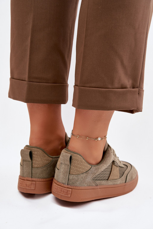 Zapatillas modelo zapatos. Femenino Big Star TT274761 de color caqui