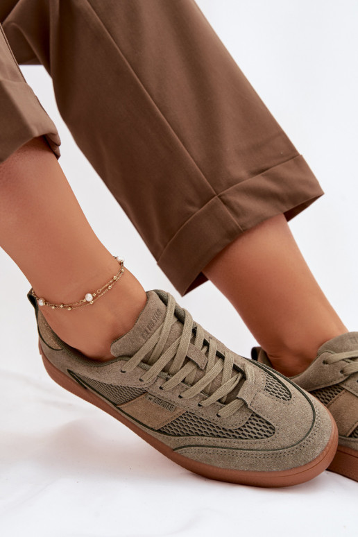 Zapatillas modelo zapatos. Femenino Big Star TT274761 de color caqui