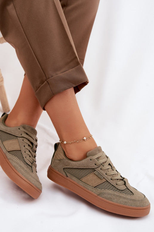 Zapatillas modelo zapatos. Femenino Big Star TT274761 de color caqui