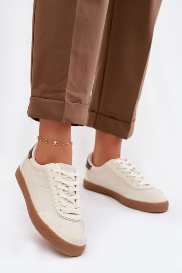 Zapatillas modelo zapatos. Femenino de cuero ecológico Big Star TT274311 color marfil